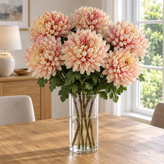 Pack of 6 x 75cm Extra Large Reflex Chrysanthemum - Pink