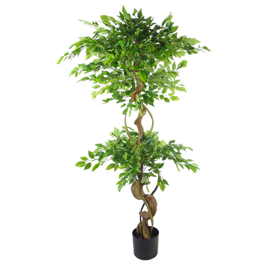 150cm Twisted Trunk Artificial Japanese Fruticosa Style Ficus Tree – image 2