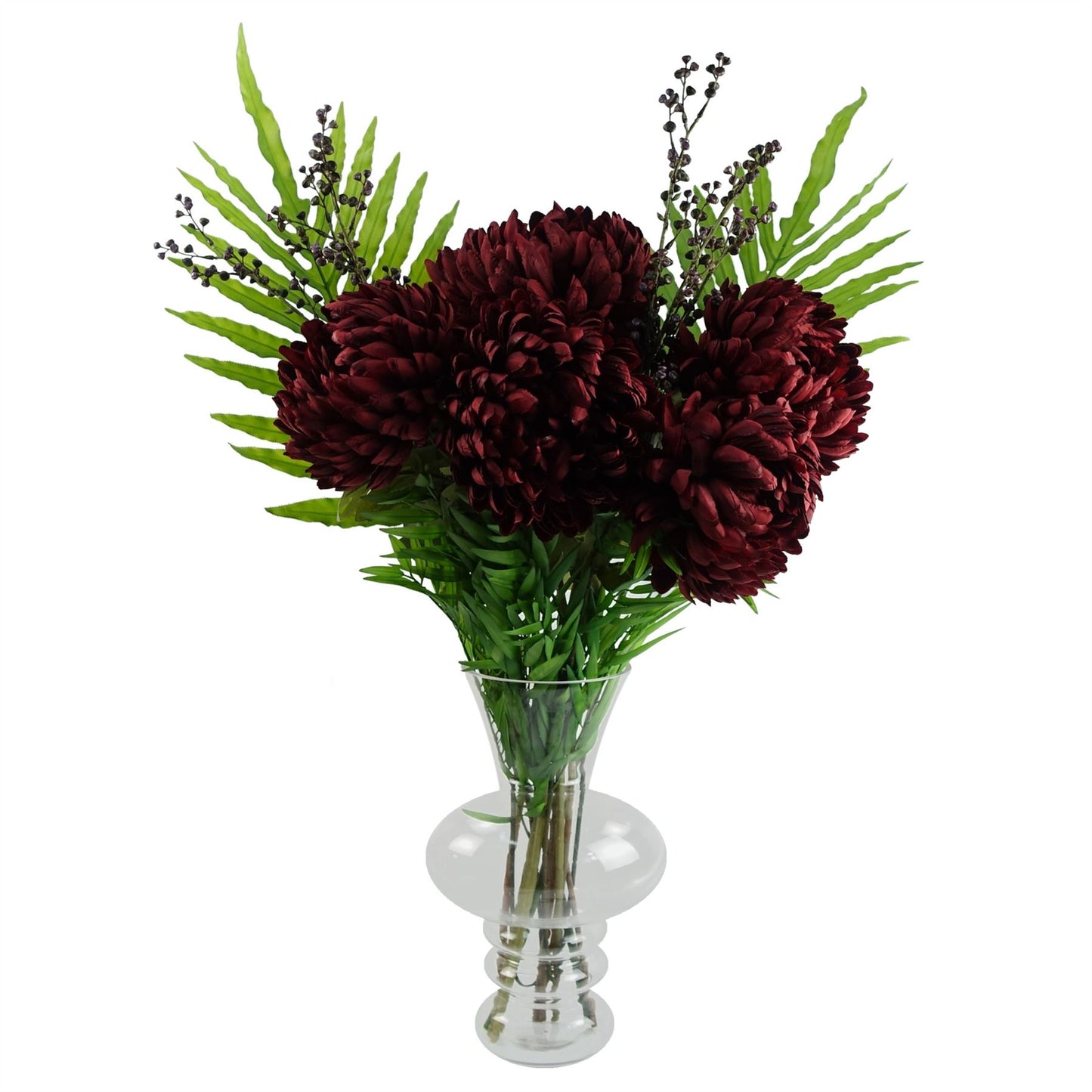 75cm Artificial Extra Large Reflex Chrysanthemum Red