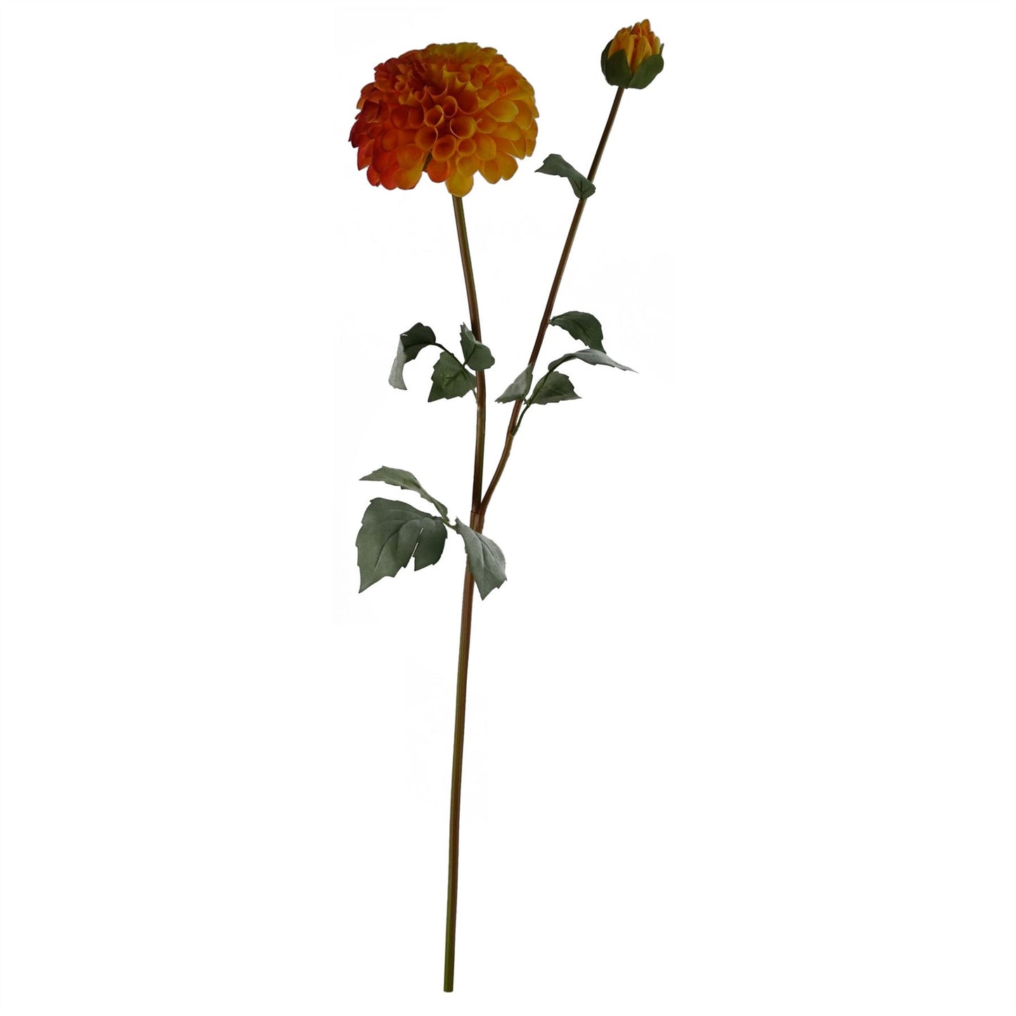 75cm Artificial Orange Dahlia and Fern Display