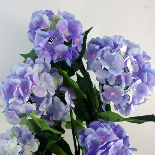 90cm Artificial Hydrangea Plant Blue with 200 Flowers – image 2