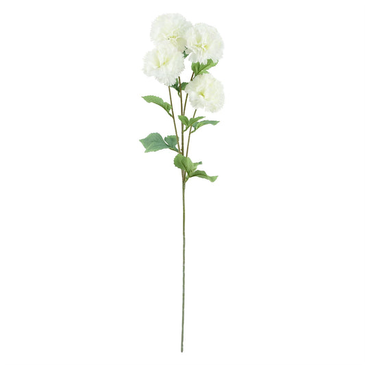 80cm White Artificial Carnation and Larkspur in Glass Vase – image 2
