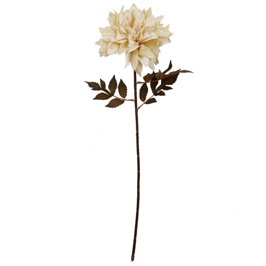 55cm Artificial Dahlia Flower Stem Dusty Cream