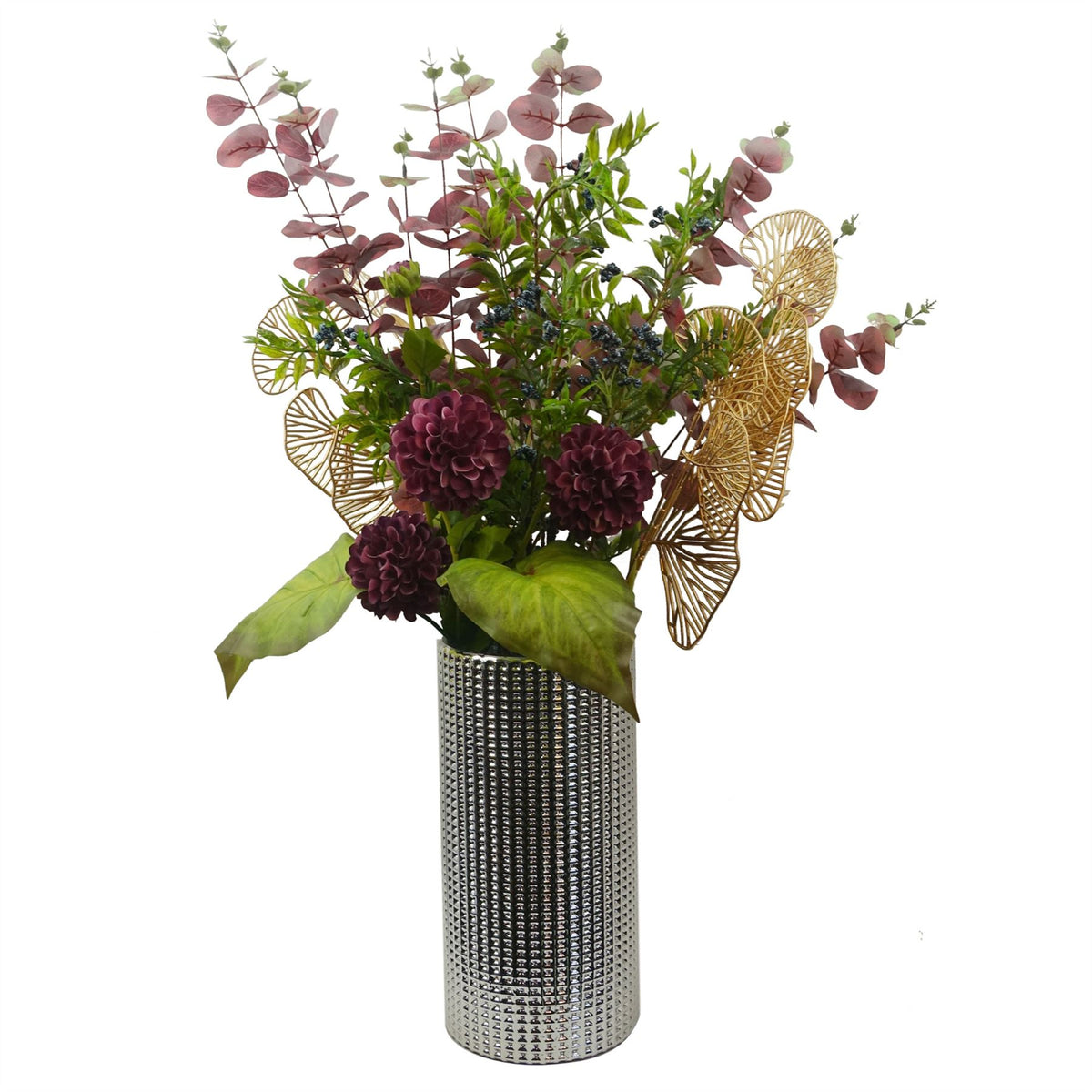 6x 70cm Nandina Foliage Blue Berry Spray Artificial