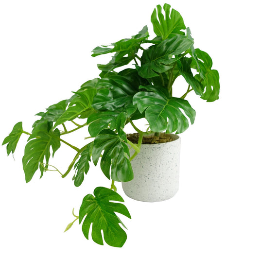 30cm Artificial Green Potted Monstera Trailing Plant – image 2