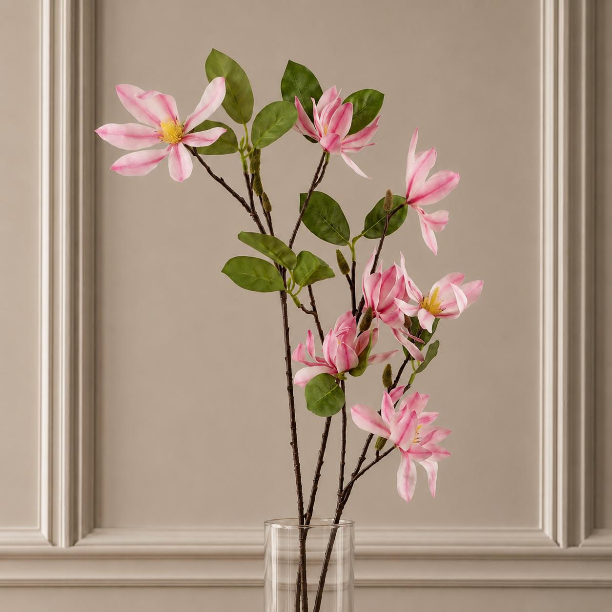 100cm Pink Magnolia Floral Spray Artificial