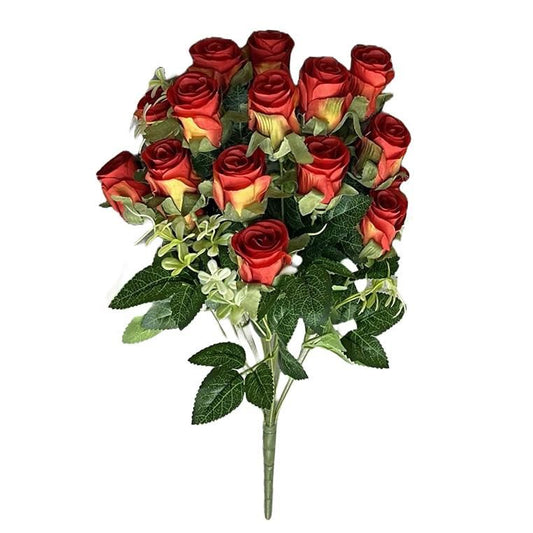 Pack of 6 x 52cm Artificial Red Rose Bunch