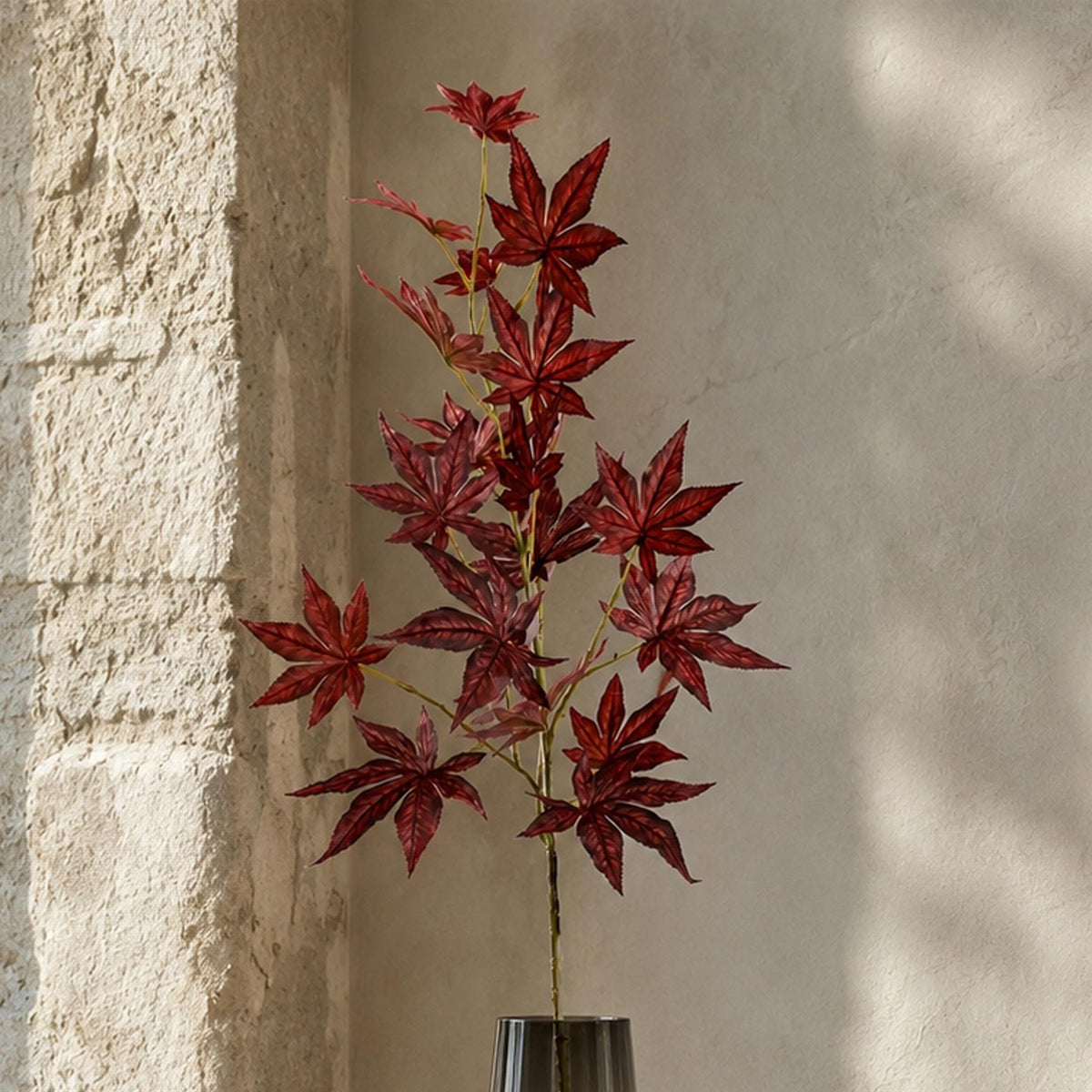 Pack of 6 x 90cm Artificial Red Japanese Maple Leaf Sprays