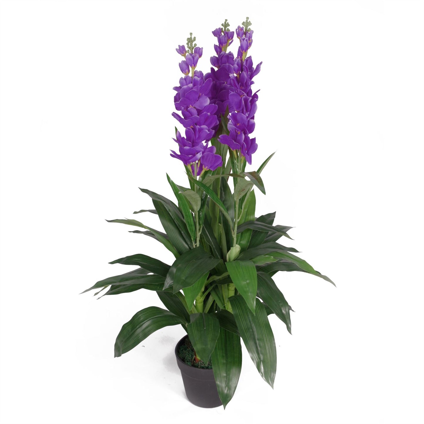 Artificial 100cm Cymbidium Orchid Plant Extra Large White Flowers