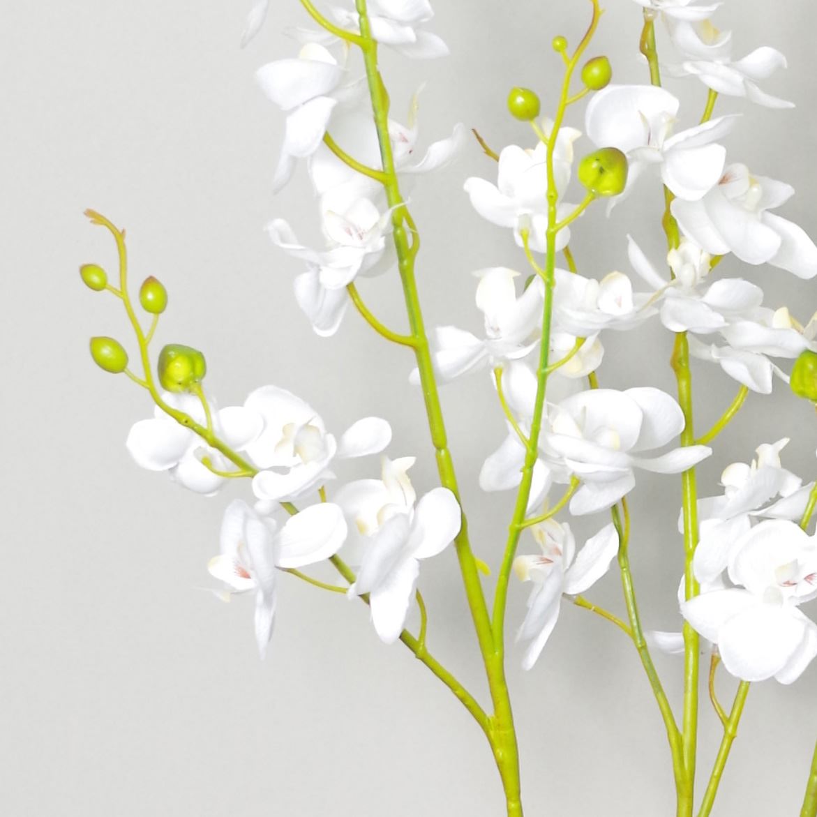60cm Artificial Luxury Orchid Triple Stem White Realistic Plant – image 4