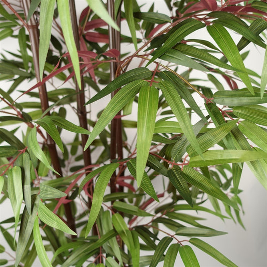 180cm Artificial Bamboo 1140 Red Green Silk Leaves – image 2