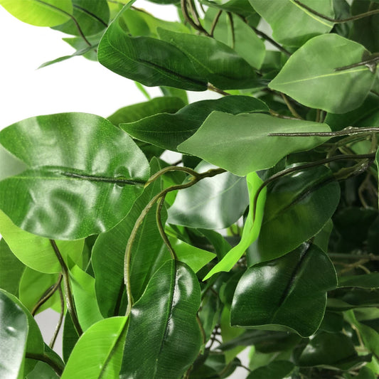 120cm Artificial Ficus Tree Large Bushy Shape Copper Planter – image 2