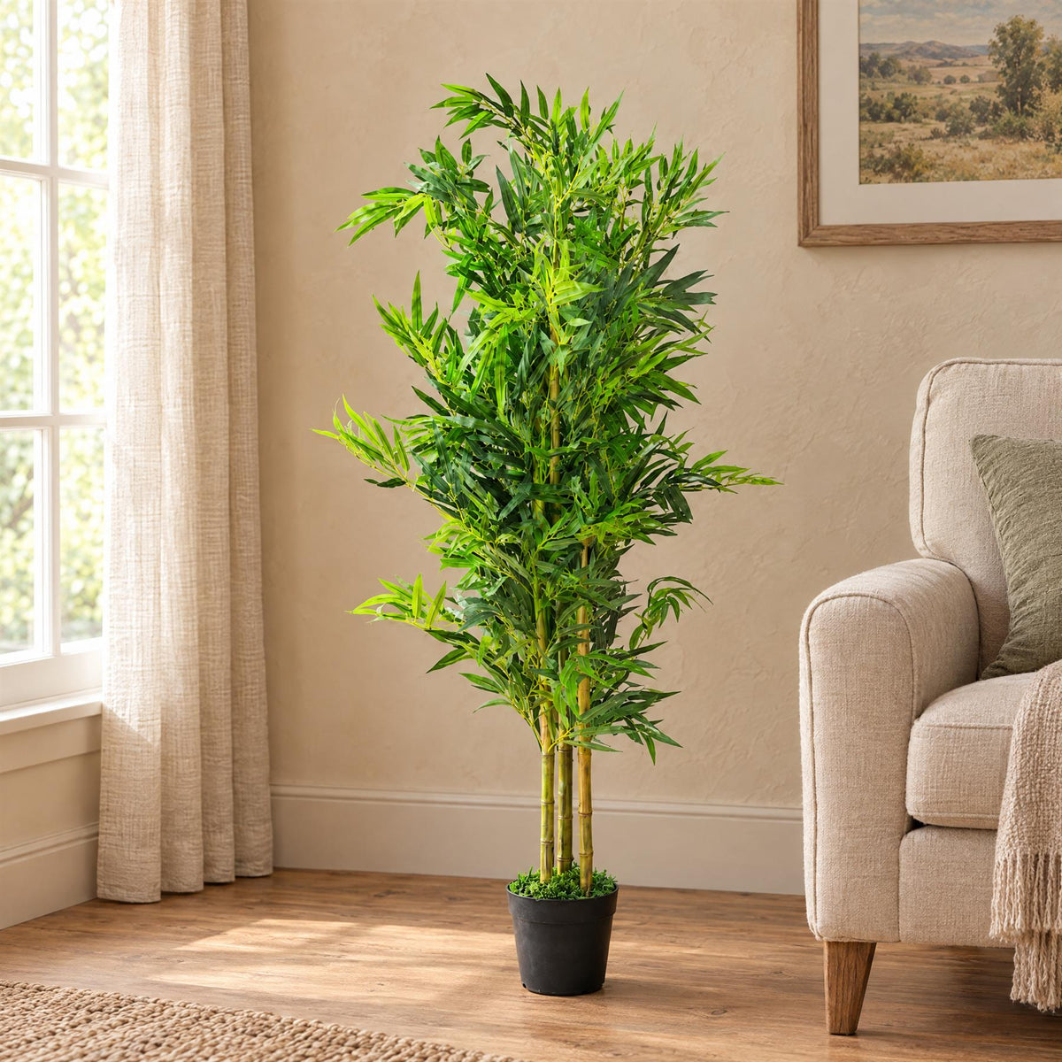 120cm Natural Look Artificial Bamboo Plants Trees – image 4