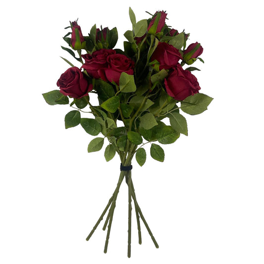 Pack of 6 x 60cm Artificial Red Rose Flower