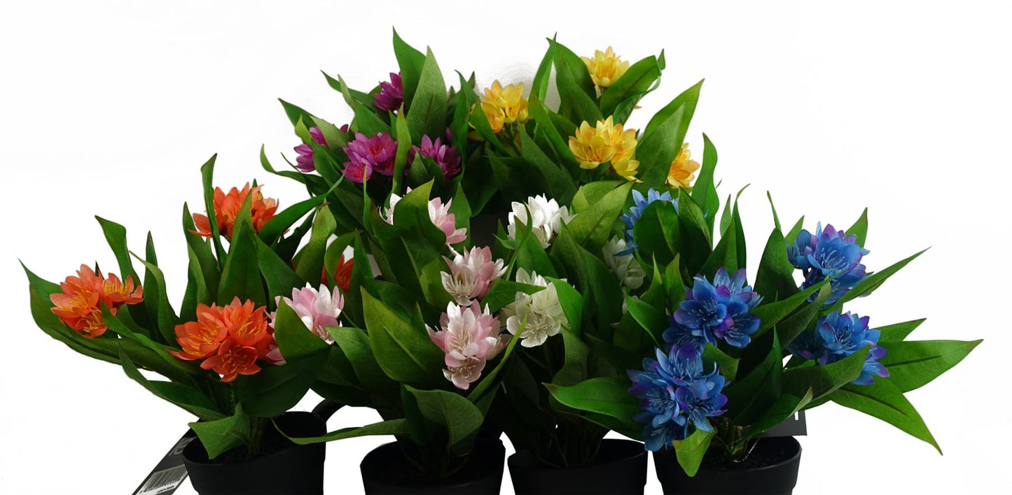 18cm Artificial Freesia Plant Light Pink Flowering