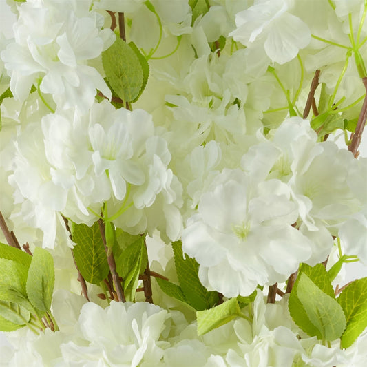 100cm White Artificial Blossom Stem – image 2