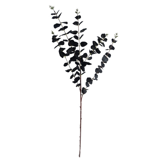 80cm Artificial Black Eucalyptus Foliage Stem