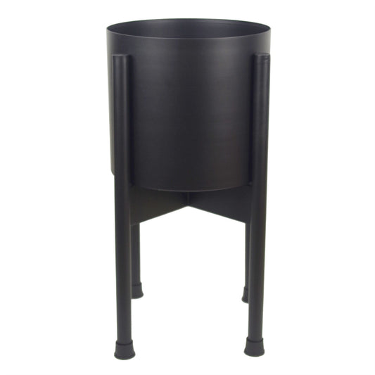 Leaf Planter Plant Pot Black 20 x 18cm