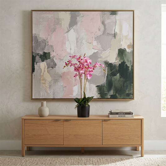 60cm Artificial Luxury Orchid Triple Stem Pink Realistic Plant – image 2