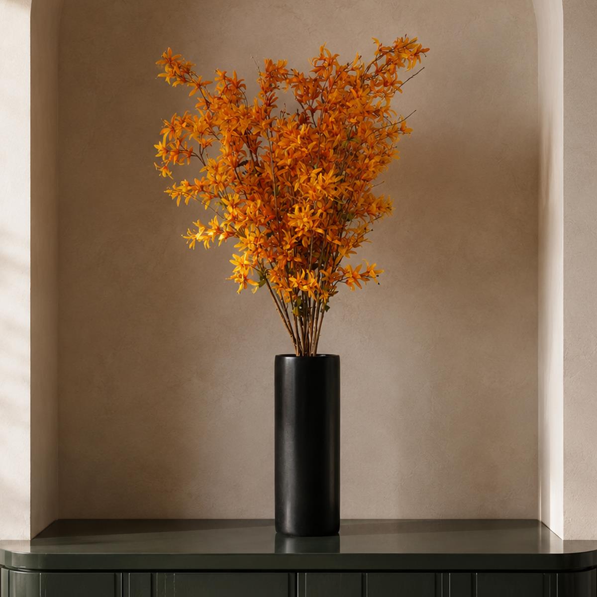 6x 130cm Yellow Blossom Floral Spray Artificial