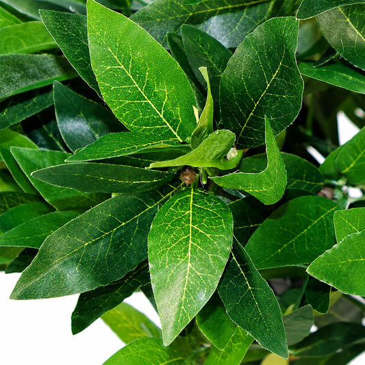 120cm Plain Natural Trunk Artificial Topiary Bay Laurel Ball Tree