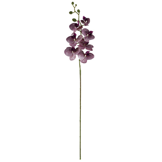 80cm Amethyst Vase Artificial Orchids and Foliage