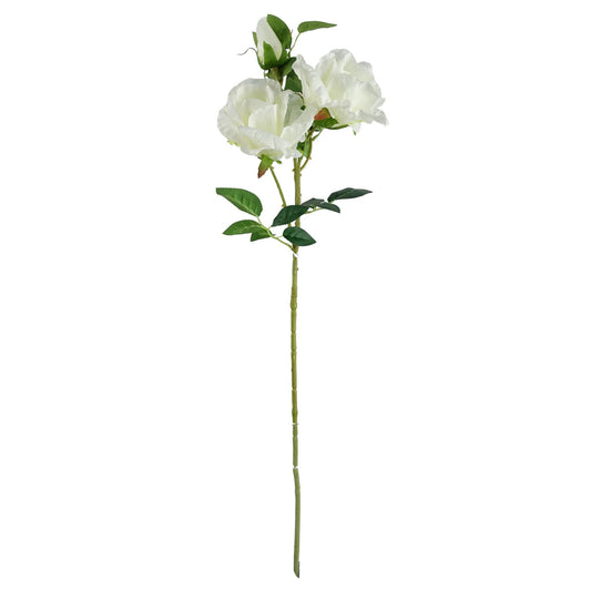 60cm Artificial White Rose Purple Starflower Display Glass Vase – image 2