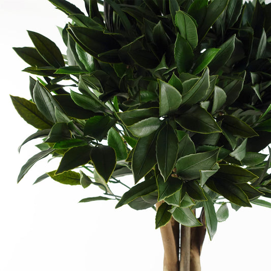 120cm Artificial Pair of Bay Tree Laurel UV Resistant Outdoor Topiary