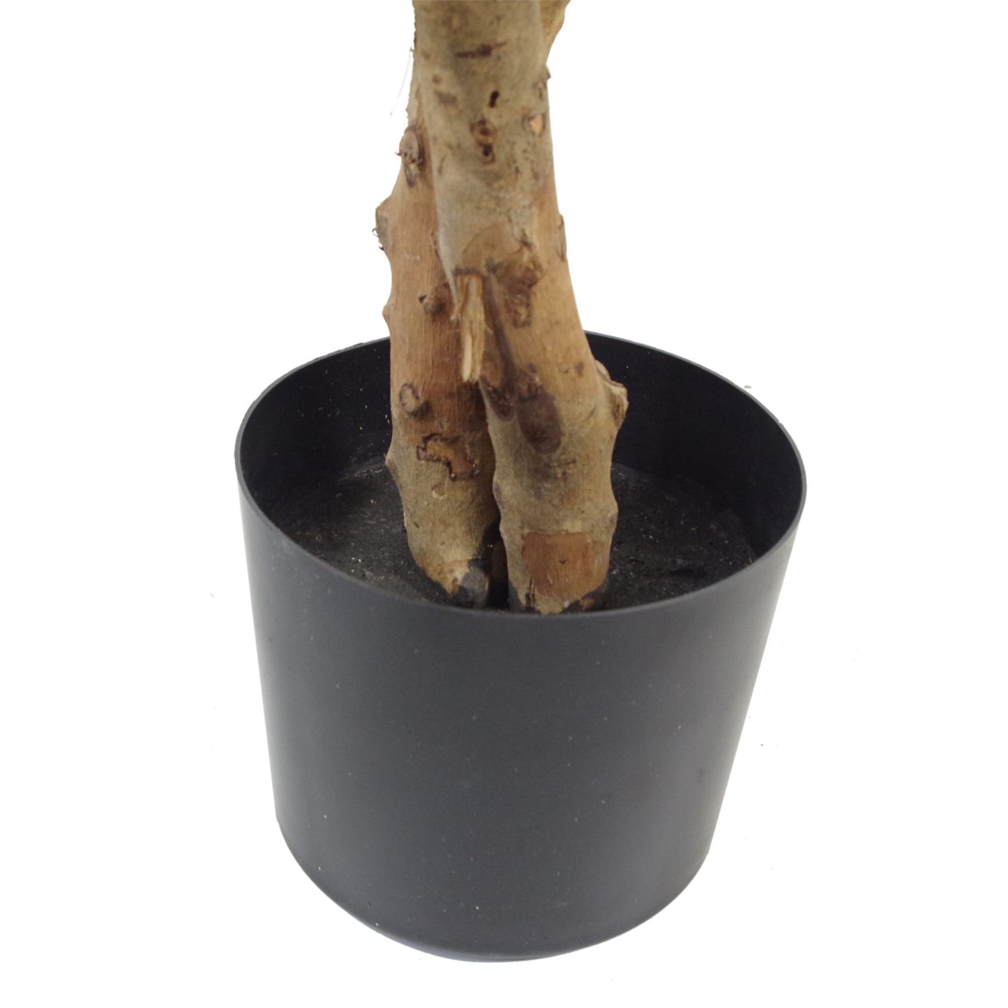 130cm Artificial Variegated White/Green Bushy Ficus Tree