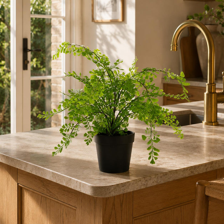 Tabletop & Small Plants — Artificial Potted Fern Plant 35cm
