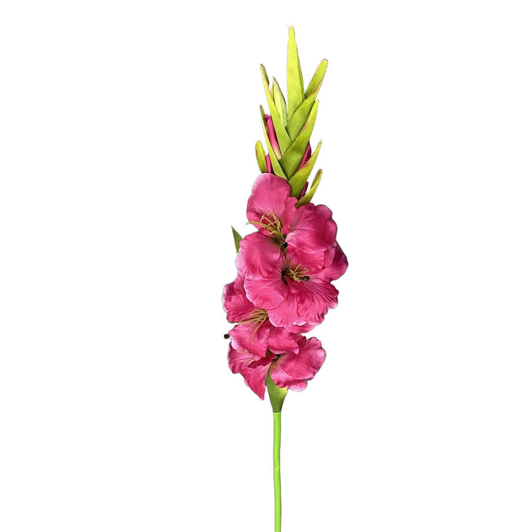 Single Stem Flowers — 115cm Artificial Pink Gladioli Stem