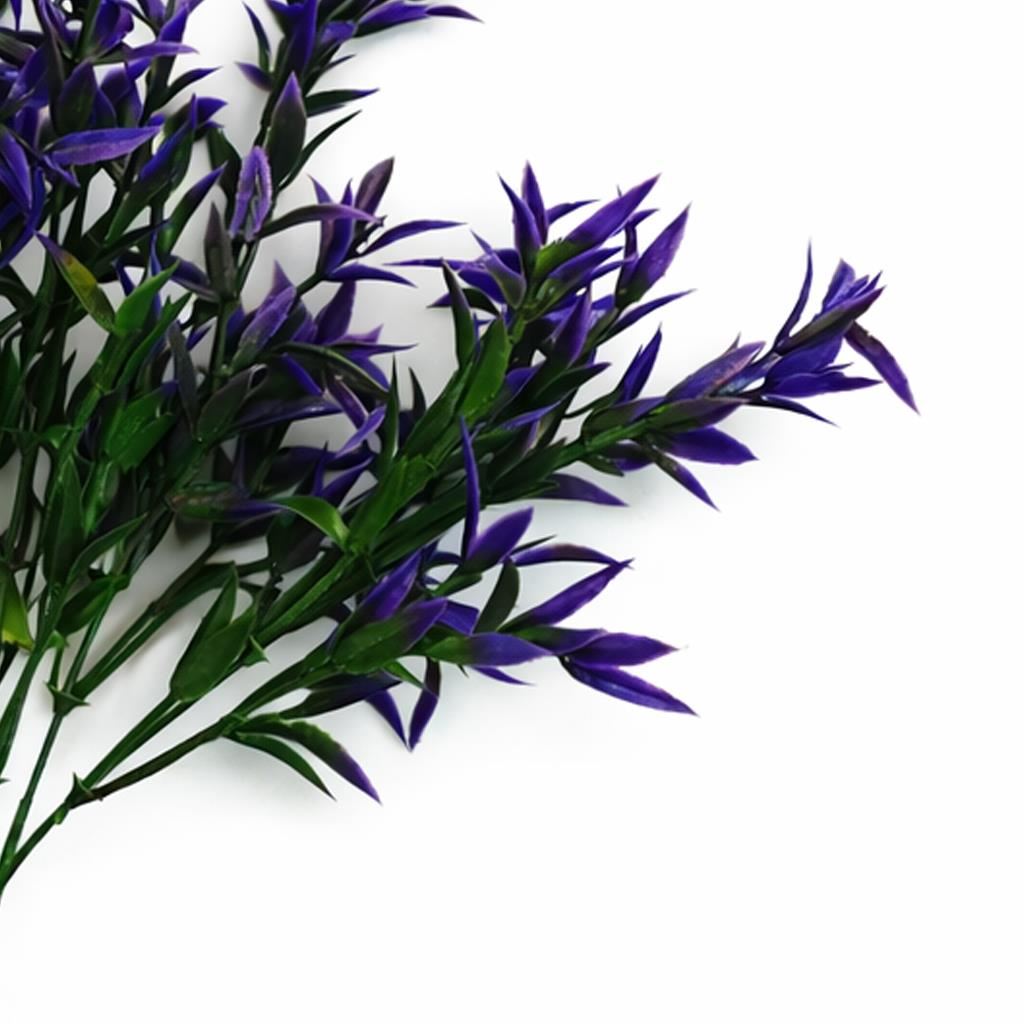 Pack of 6 x 34cm Artificial Lavender Stem Plant Faux Floral Filler