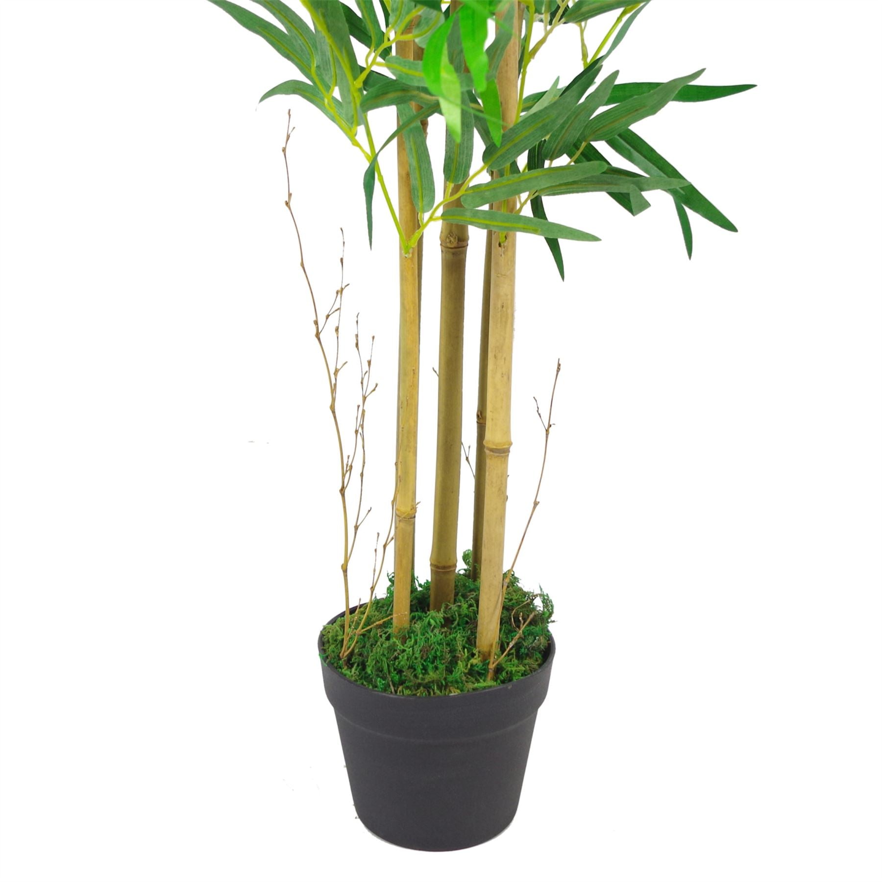 120cm Natural Look Artificial Bamboo Plants Trees with Silver Planter – image 5