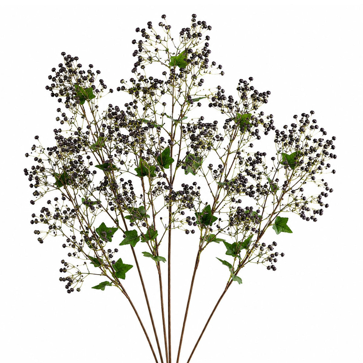 Pack of 6 x 86cm Artificial Blue Daphne Berry Sprays