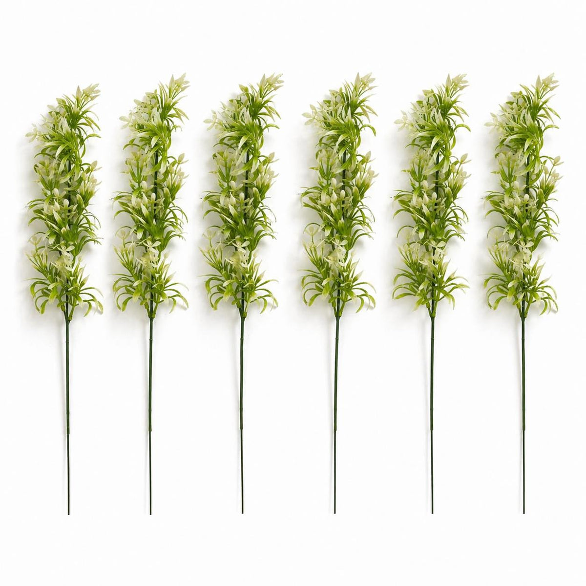 Pack of 6 x 48cm Artificial White Blossom Spray Stem