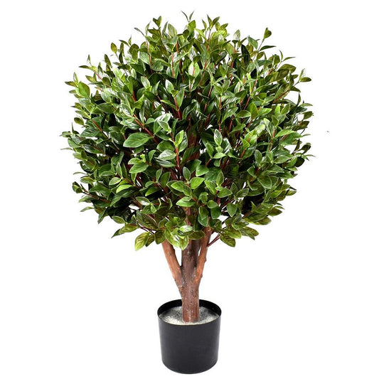 90cm Artificial UV Resistant Gloxinia Single Ball Topiary Trunk