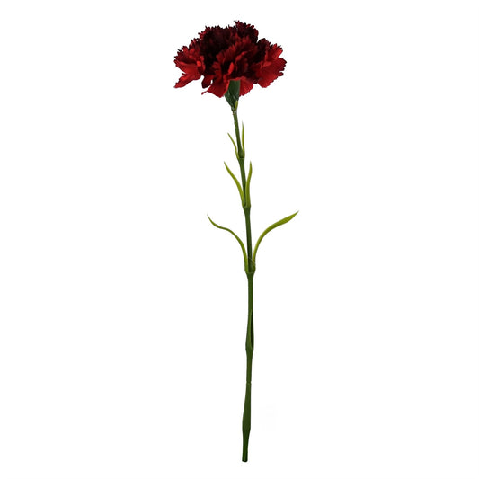 65cm Artificial Red Carnations Glass Ball Vase