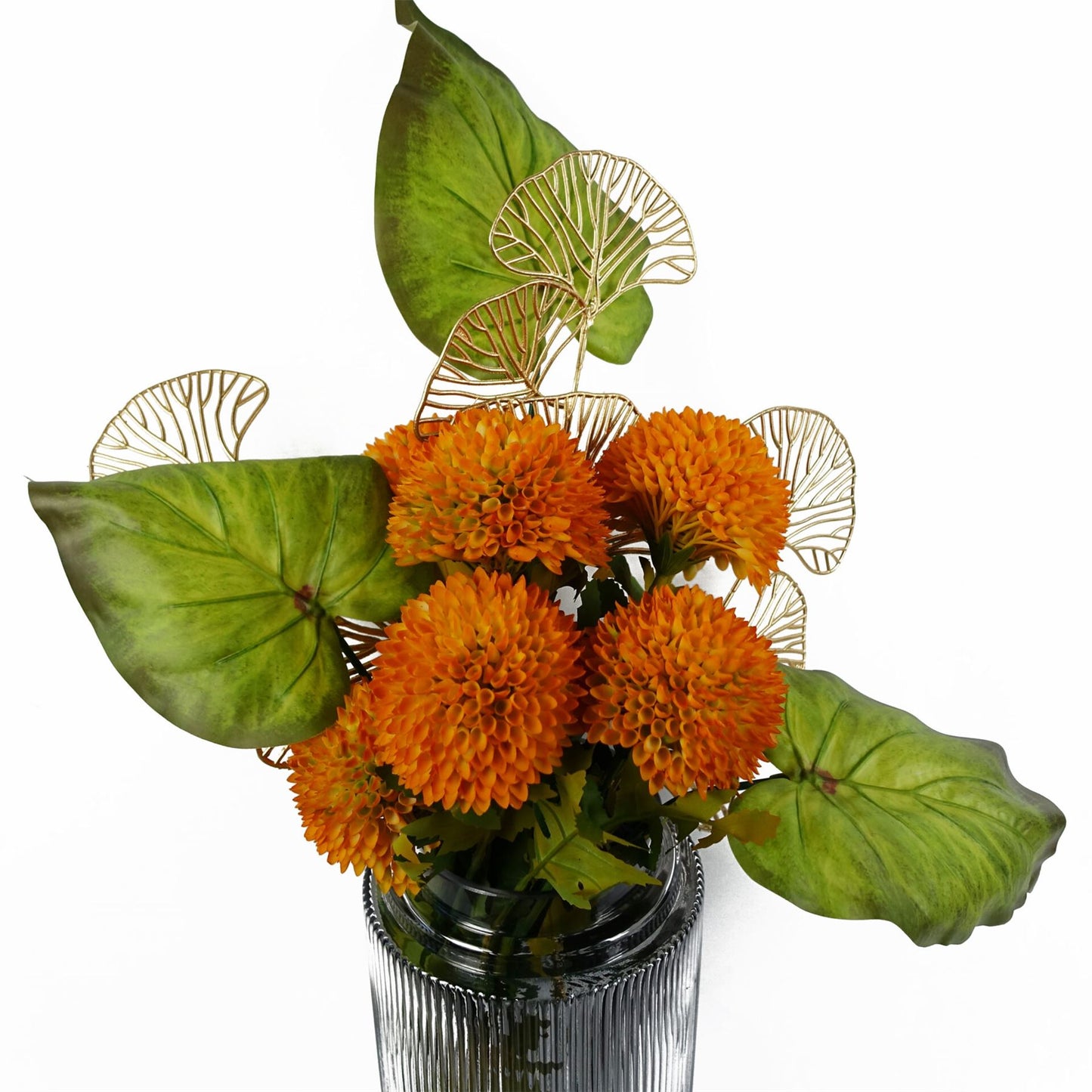 65cm Artificial Golden Leaves Flower Arrangement Decoration
