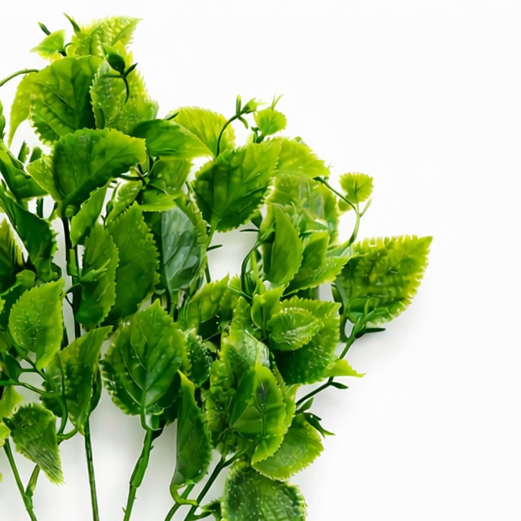 Pack of 6 x 32cm Artificial Leafy Foliage Stem Plant Faux Green Decorative Fillers
