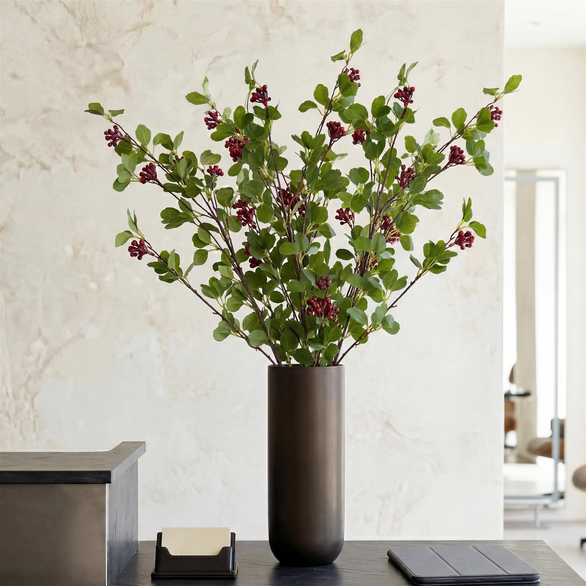 Pack of 6 x 90cm Artificial Berry Foliage Spray Stem