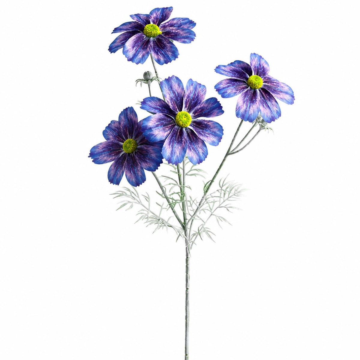 Pack of 6 x 63cm Real Touch Artificial Purple Cosmos Sprays - 4 Flowers Each