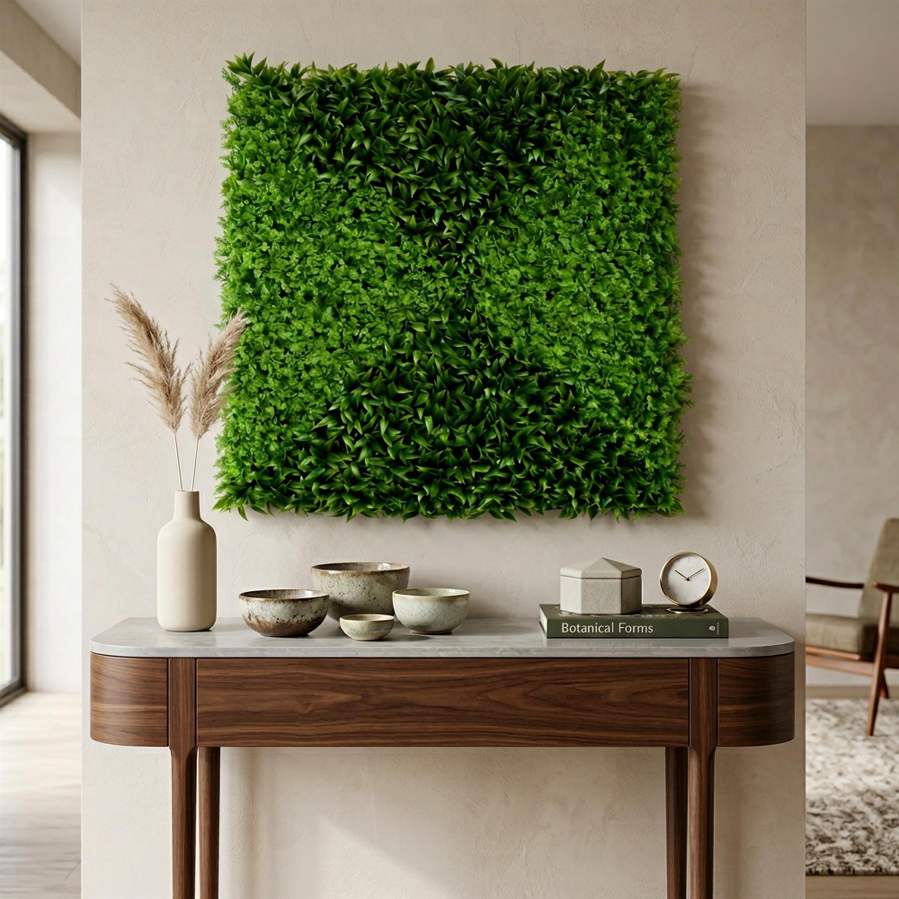 100cm Artificial Green Wall Panel Mixed Foliage Faux Living Wall – image 3
