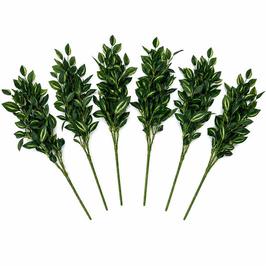 Pack of 6 x 45cm Artificial Variegated Foliage Spray Stem
