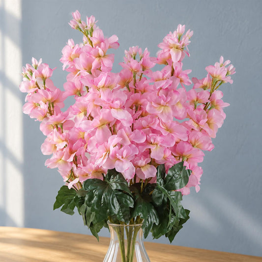 Pack of 6 x 75cm Delphinium Pink Artificial Stem