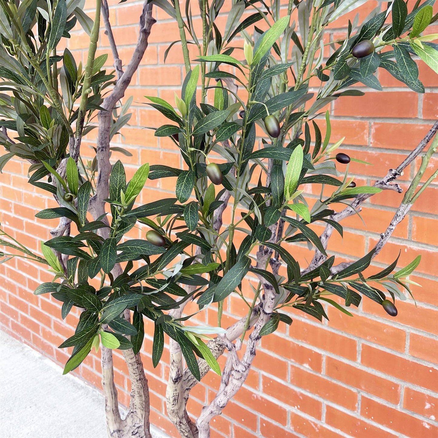 250cm XXL Artificial Olive Tree with Decorative Planter