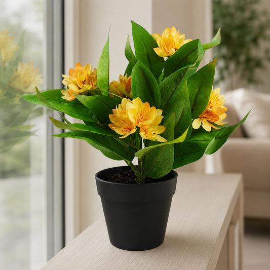 18cm Artificial Freesia Plant Yellow Flowering – image 9