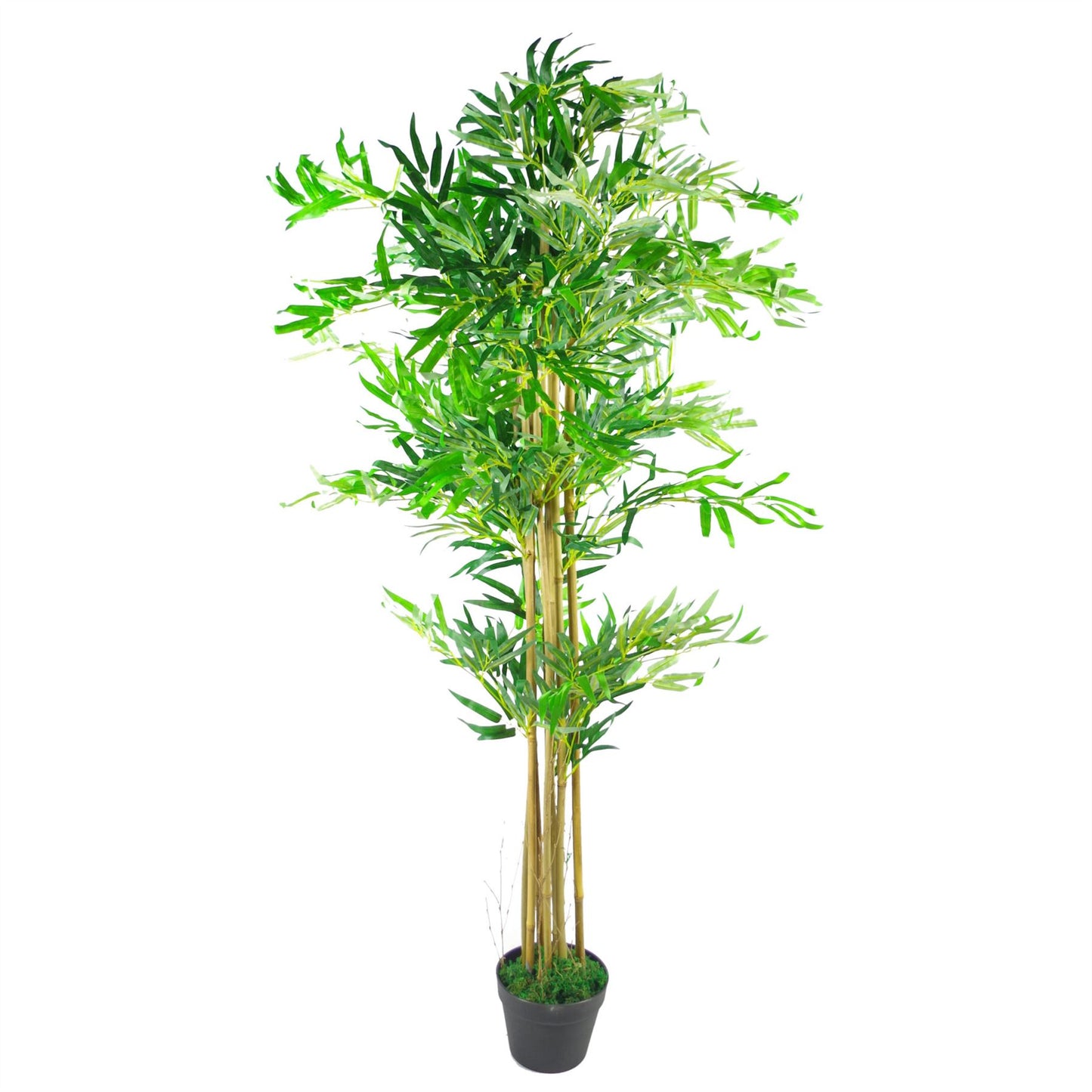 150cm Natural Look Artificial Bamboo Plants Trees with Silver Planter – image 4