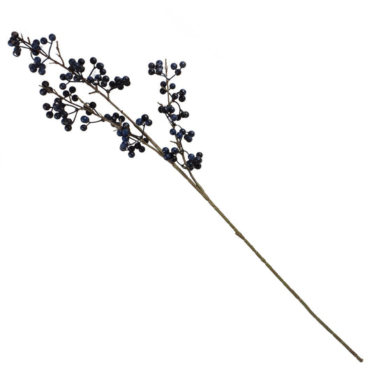 Artificial 70cm Blue Christmas Berry Spray
