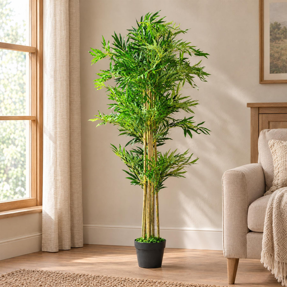 Natural Look Artificial Bamboo Plants Trees XL 150cm – image 5