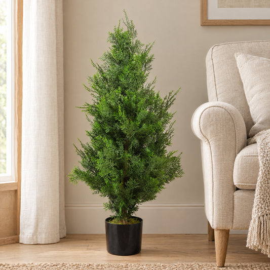 90cm Artificial Cypress Topiary